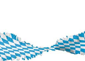 Blauw-Witte Crepe Papier Slinger Oktoberfest - 6 meter