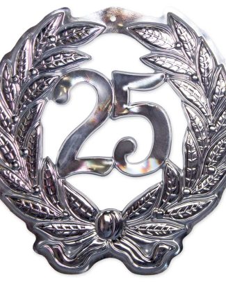 25 Jaar Zilveren 3D Deurschild