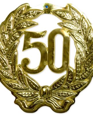 50 Jaar Gouden 3D Deurschild