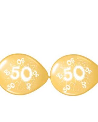 50 Jaar Jubileum Knoopballonnen - 3 meter