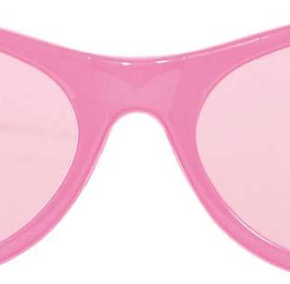 Vlinderbril XXL roze met diamantframe