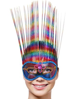 Venetiaans Masker Rainbow Deluxe
