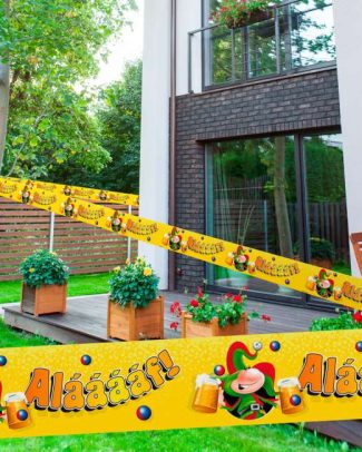 Afzetlint Alaaf Geel 15 meter