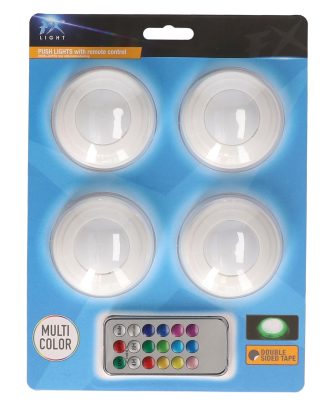 FX Light LED Nachtlampjes set van 4x - multi kleuren -