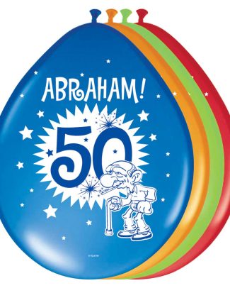 50 Jaar Abraham Knalfeest Ballonnen 30cm - 8 stuks
