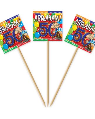 50 Jaar Abraham Knalfeest Prikkers - 50 stuks