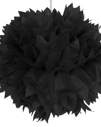 Pompom zwart 30cm