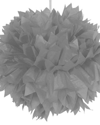 Pompom zilver 30cm