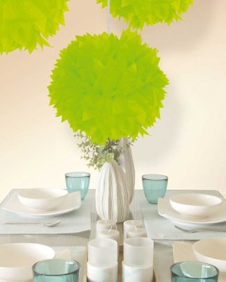 Pompom neon groen 30cm
