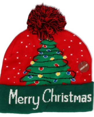 Foute kerstmutsen/mutsen/wintermutsen Merry Christmas met verlichting