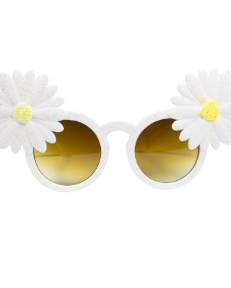 Witte Bril met Bloemen