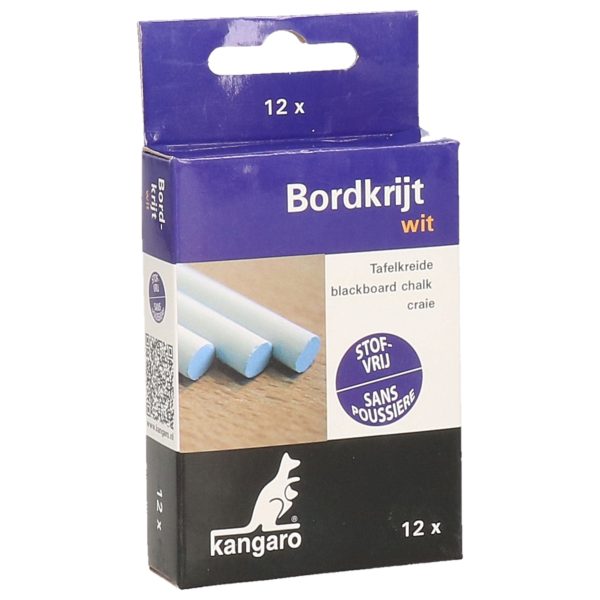 Schoolbord krijtjes - pakje van 12x stuks - wit - speelgoed -