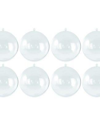 Hobby/diy kerstballen - 40x - transparant - D5 cm - kunststof - knutselen