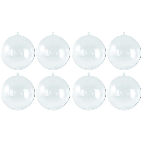 Hobby/diy kerstballen - 40x - transparant - D5 cm - kunststof - knutselen