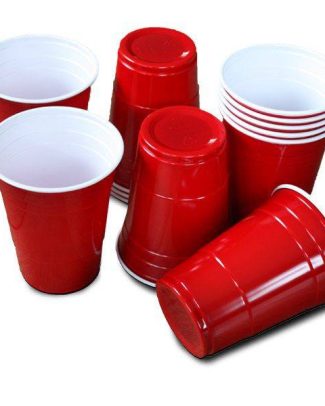 Beer Pong Party Bekers Rood - 25stk