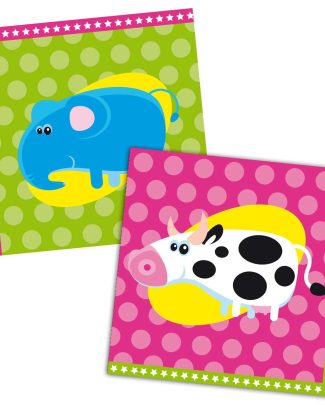 Animal Party Dieren Servetten 33x33cm - 20 stuks