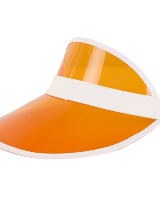 Verkleed zonneklep/sunvisor - voor volwassenen - oranje/wit - Carnaval hoed