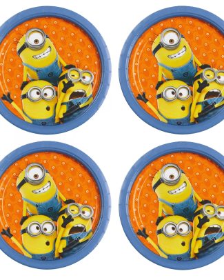 Minions feest bordjes - 8x - Dia 23 cm - Karton - Kinderverjaardag tafel servies