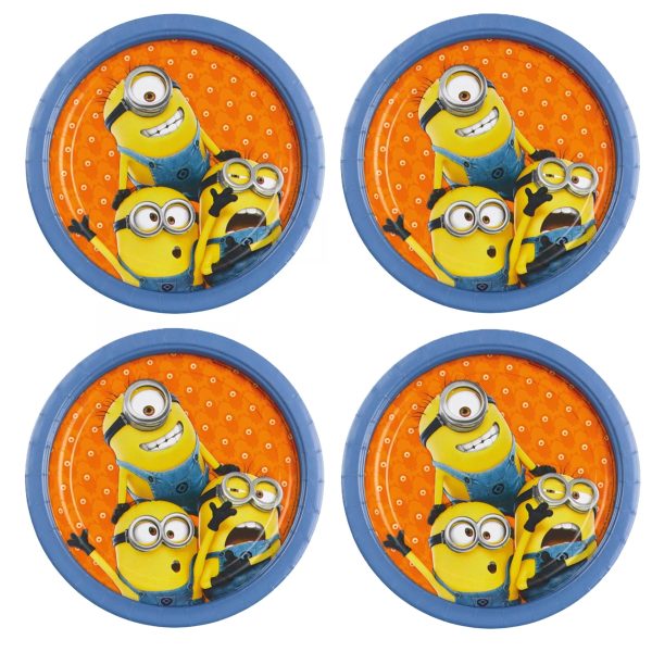 Minions feest bordjes - 8x - Dia 23 cm - Karton - Kinderverjaardag tafel servies
