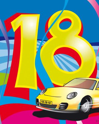 18 Jaar Servetten Swirls  25x25cm- 20 stuks