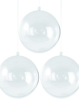 15x Transparante hobby/DIY kerstballen 7 cm