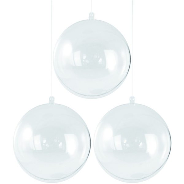 15x Transparante hobby/DIY kerstballen 7 cm