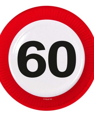 60 Jaar Verkeersbord Borden - 8 stuks