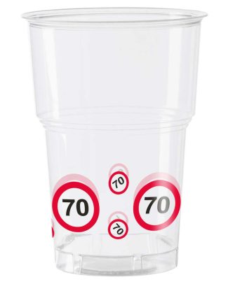 70 Jaar Verkeersbord Bekers - 10 stuks