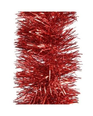 Kerstboomslingers - rood - folie - 270 x 10 cm - kerstguirlandes