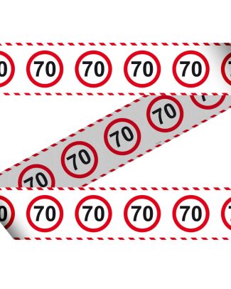 70 Jaar Verkeersbord Afzetlint - 15 meter