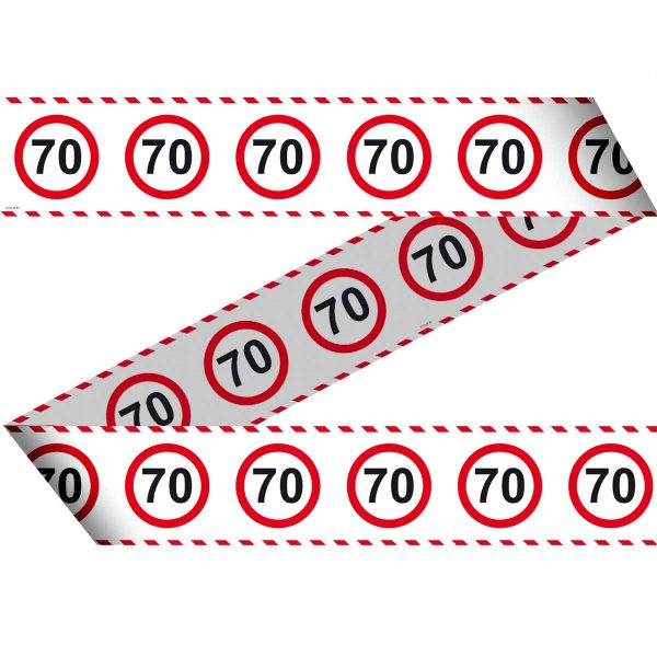 70 Jaar Verkeersbord Afzetlint - 15 meter