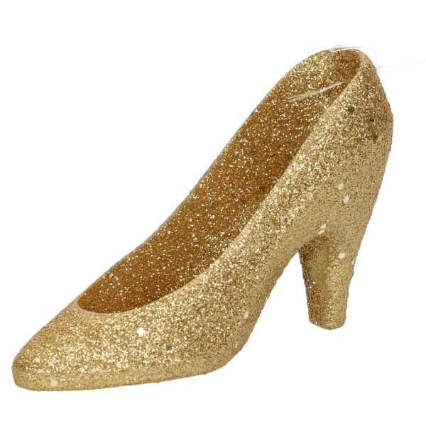 1x Kersthangers gouden hakken/pumps 10 cm kerstboomversiering