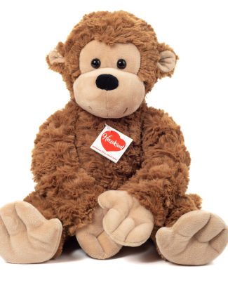 Knuffeldier aap Fritz - zachte pluche stof - premium kwaliteit knuffels - lichtbruin - 40 cm
