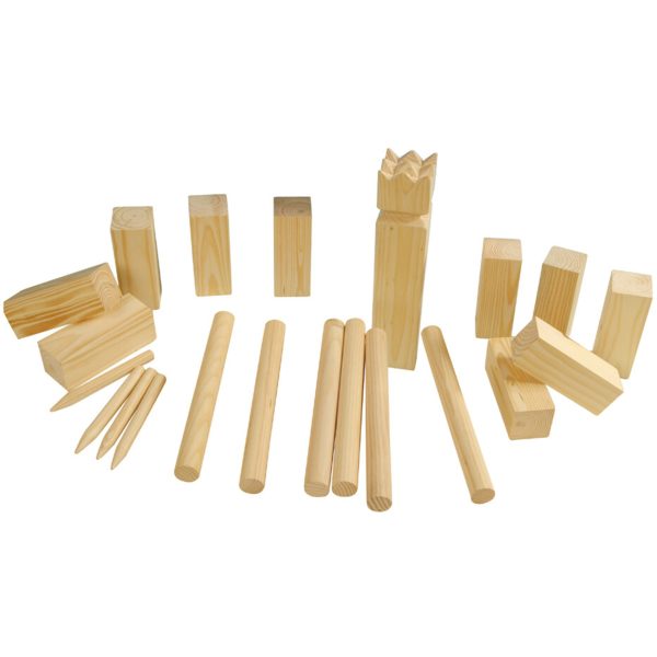 21-delig Kubb-spel set van hout -