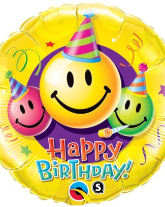 Happy Birthday Smiley Faces Folieballon