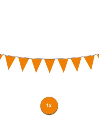 AANBIEDING Oranje plastic Vlaggenlijnen 10 mtr - per 1stk