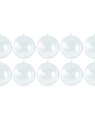 50x Transparante hobby/DIY kerstballen 10 cm