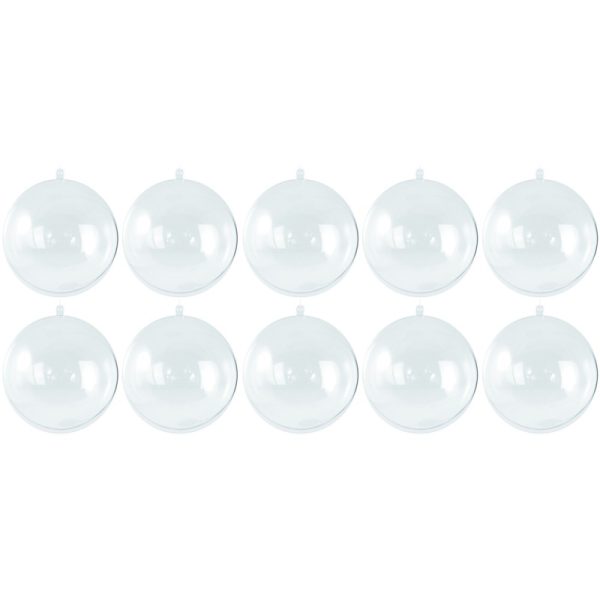 50x Transparante hobby/DIY kerstballen 10 cm