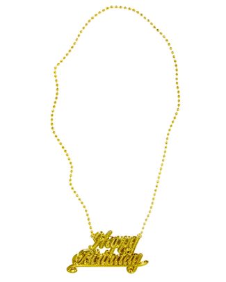 Goudkleurige Ketting Happy Birthday