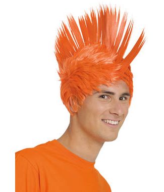 Pruik Oranje Hanenkam