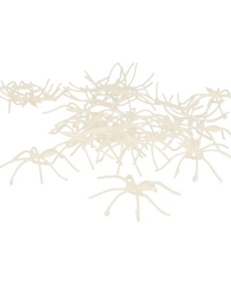 Nep spinnen/spinnetjes 4 cm - glow in the dark - 24x - Horror/halloween thema decoratie