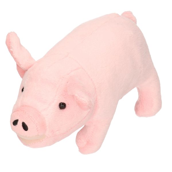 Cornelissen knuffel varken/big - 21 cm - roze - boerderij dieren - pluche