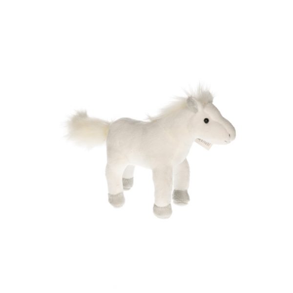 Cornelissen Pluche knuffel paarden - wit - 19 cm - Boerderij dieren