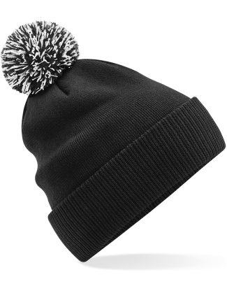 Heren Wintermuts met gekleurde Pompon zwart 100% polyester