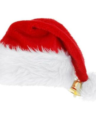 Pluche Kerstmuts - met bel - voor volwassenen - 57 cm