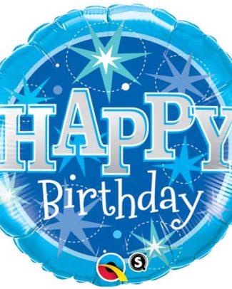 Blauwe Birthday Folieballon 46cm