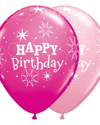 Roze Birthday Ballonnen 28cm- 25 stuks