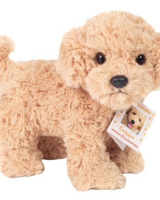 Knuffeldier hond Cockapoo - pluche stof - premium kwaliteit knuffels - 23 cm - beige