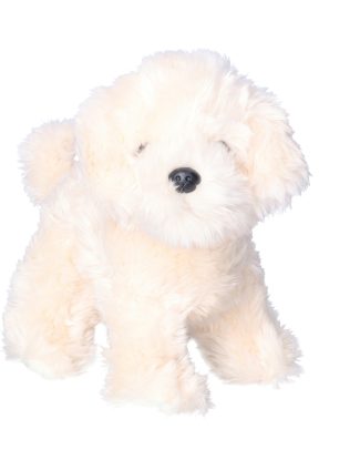 Knuffeldier hond Maltezer - pluche stof - premium kwaliteit knuffels - 23 cm - wit
