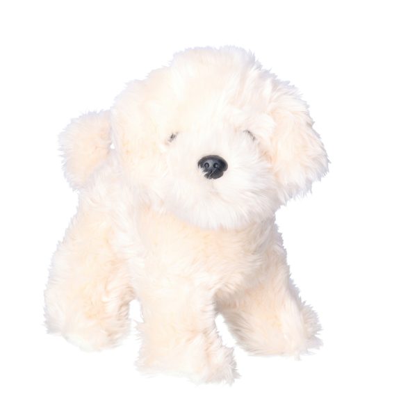 Knuffeldier hond Maltezer - pluche stof - premium kwaliteit knuffels - 23 cm - wit